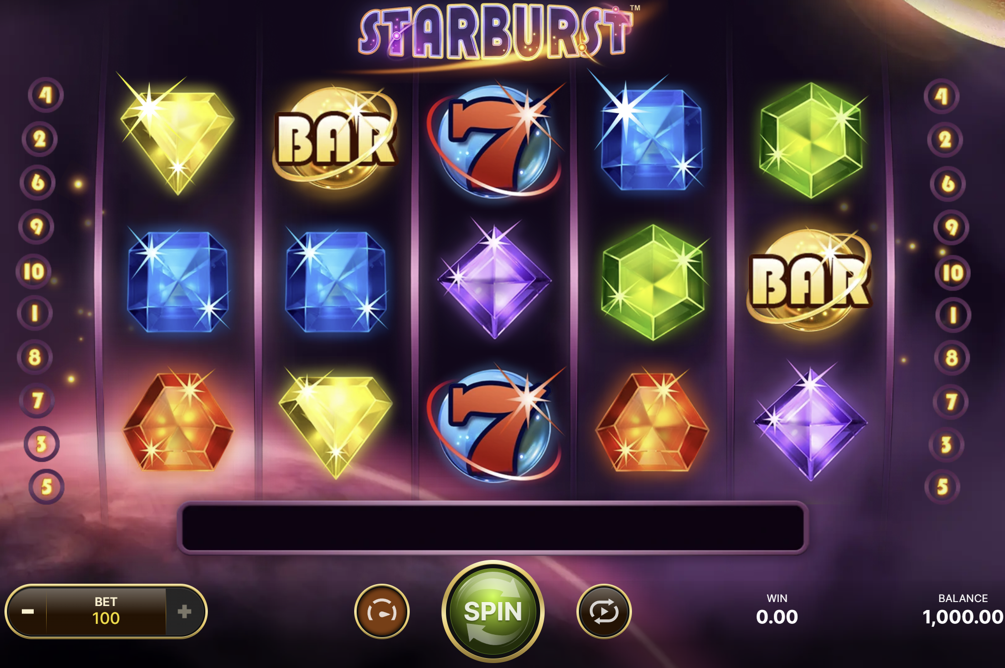 Rozgrywka w Starburst